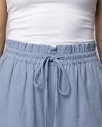 Damen luftige Palazzo-Hose mit elastischem Bund und Seitentaschen R&B