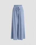 Damen luftige Palazzo-Hose mit elastischem Bund und Seitentaschen R&B
