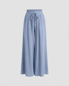Damen luftige Palazzo-Hose mit elastischem Bund und Seitentaschen R&B