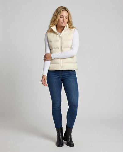 Damen Daunenweste mit hohem Kragen und Komfort-Fit R&B