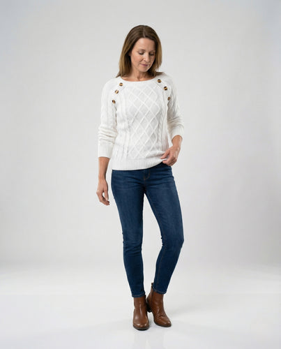 R&B | Casual Pullover Top mit Rundhalsausschnitt