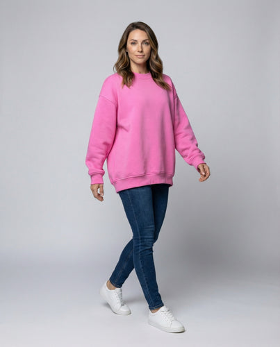R&B | Oversize-Sweatshirt mit Rundhalsausschnitt