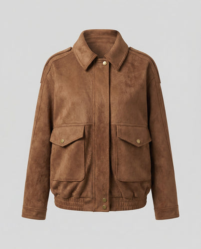 Damen Jacke mit großen Taschen und lässigem Schnitt
