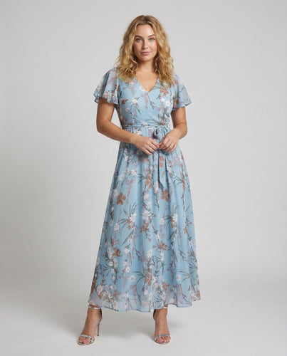Damen Maxikleid mit floralem Design