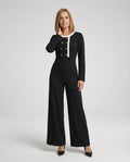 Jumpsuit Damen elegant mit Knopfleiste