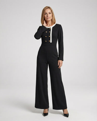 Jumpsuit Damen elegant mit Knopfleiste