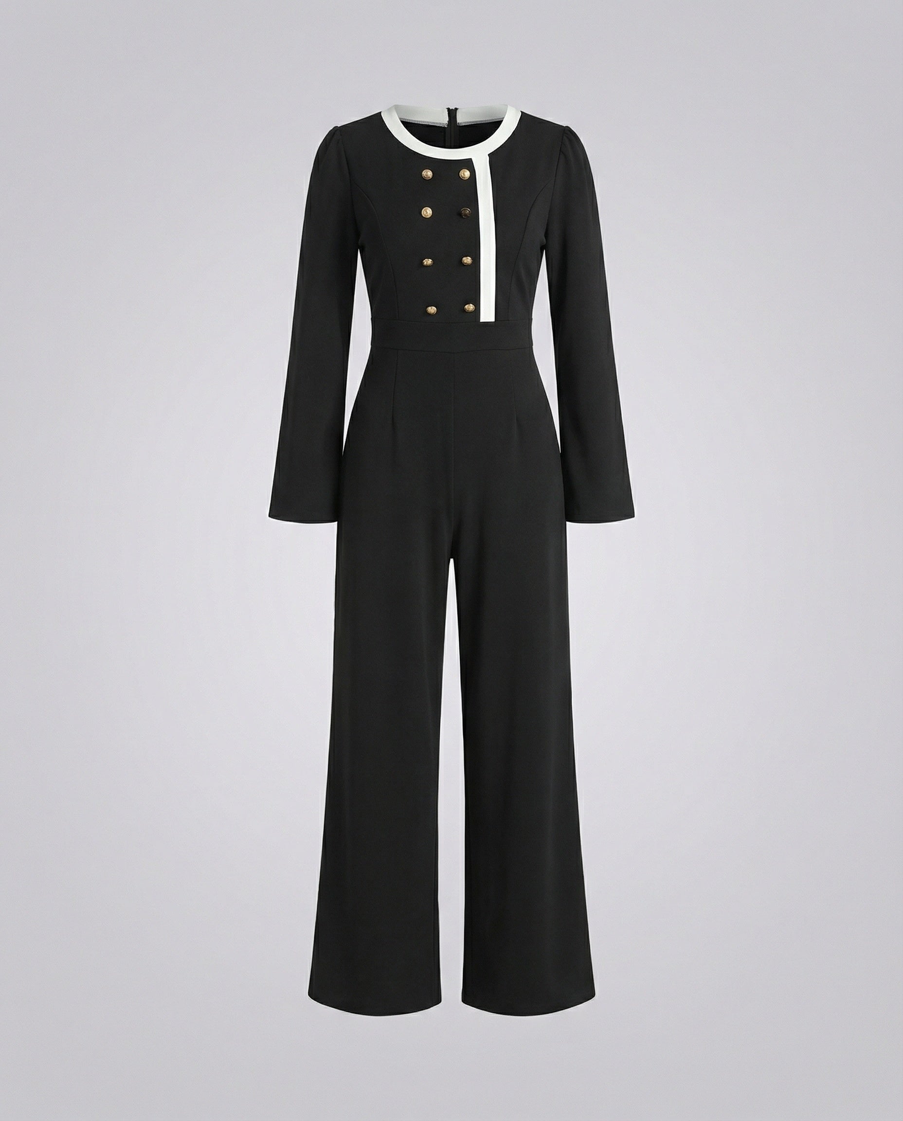 Jumpsuit Damen elegant mit Knopfleiste