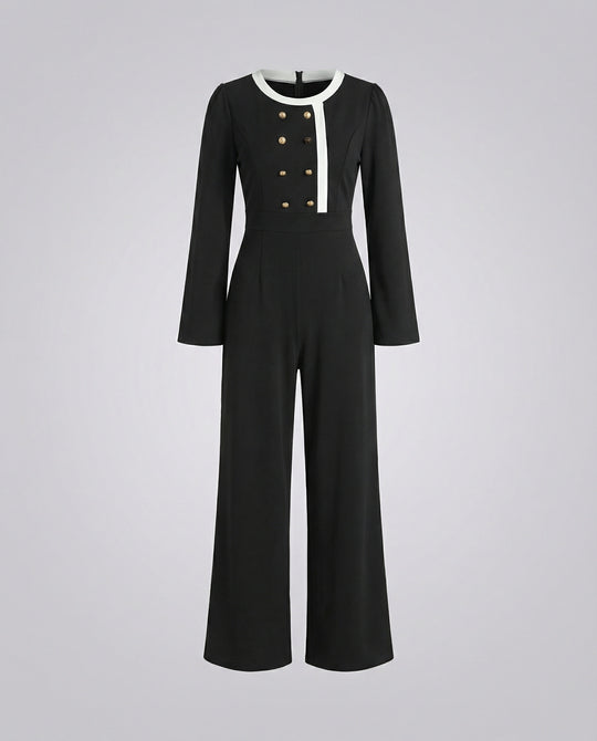 Jumpsuit Damen elegant mit Knopfleiste