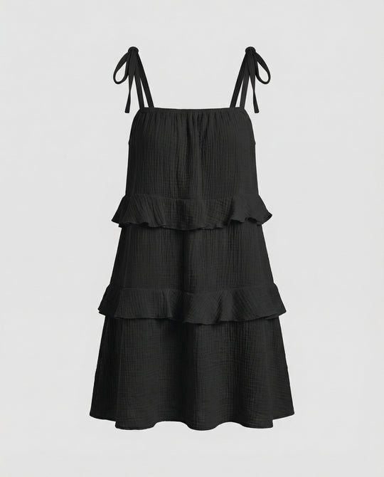 Damen Musselin Sommerkleid kurz