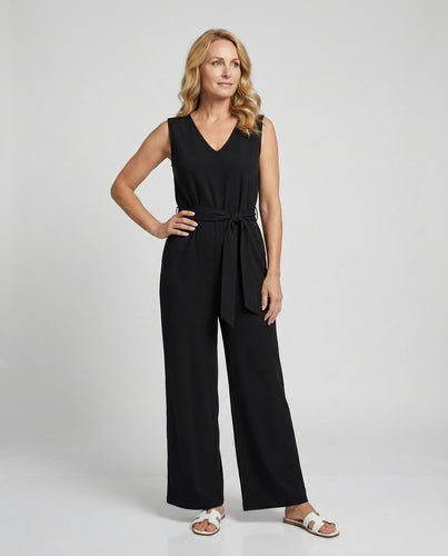 Damen Jumpsuit elegant mit Taillengürtel