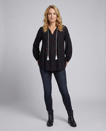 Damen Tunika Damen V-Ausschnitt Boho