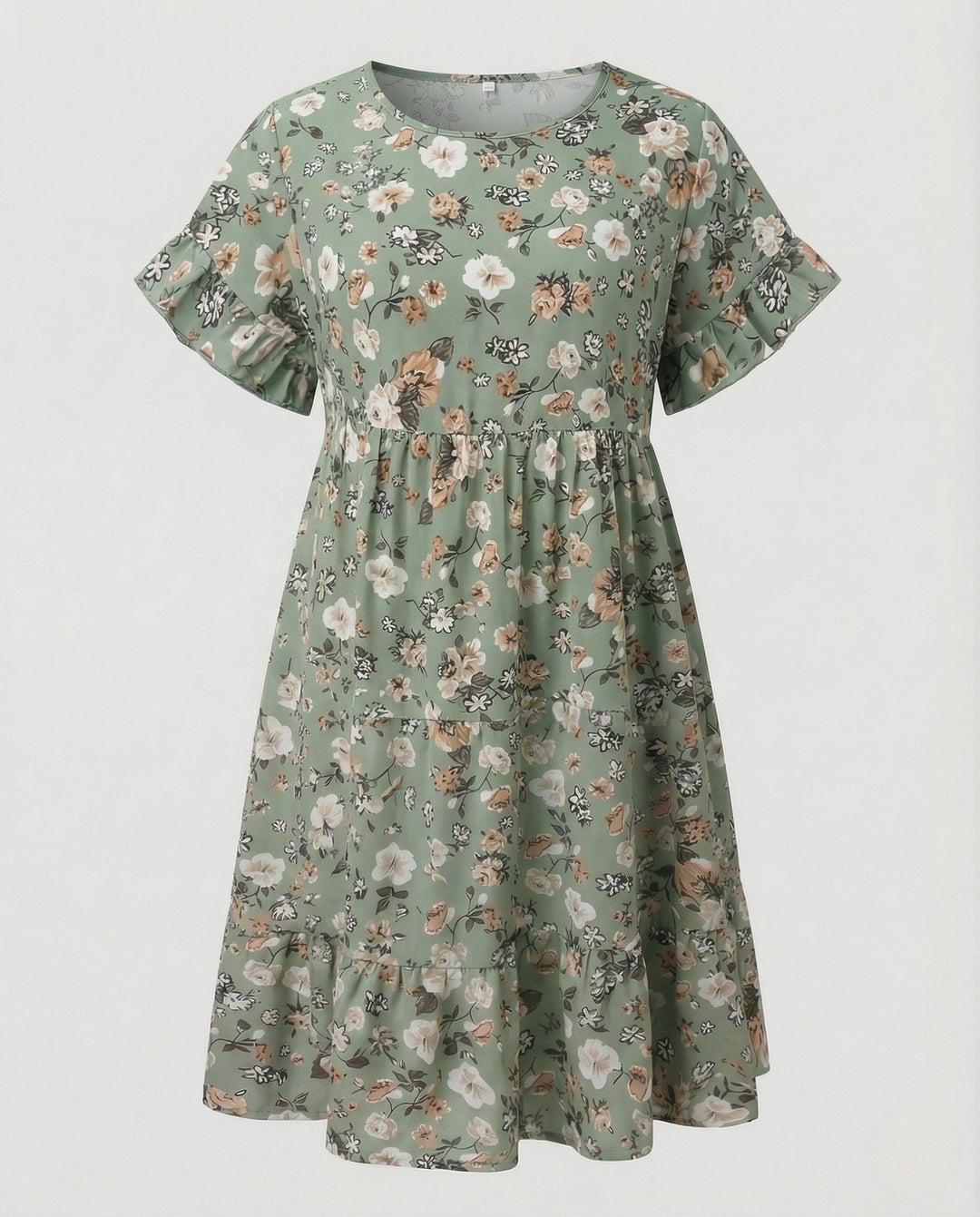 Damen Sommerkleid floral mit Volant