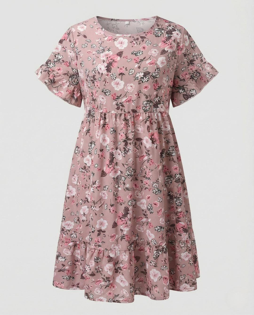 Damen Sommerkleid floral mit Volant