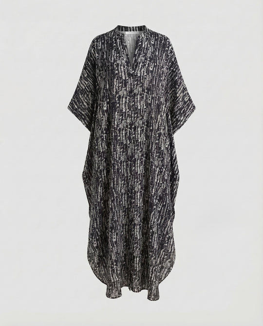 Damen Kaftan Kleid Maxi mit Taschen
