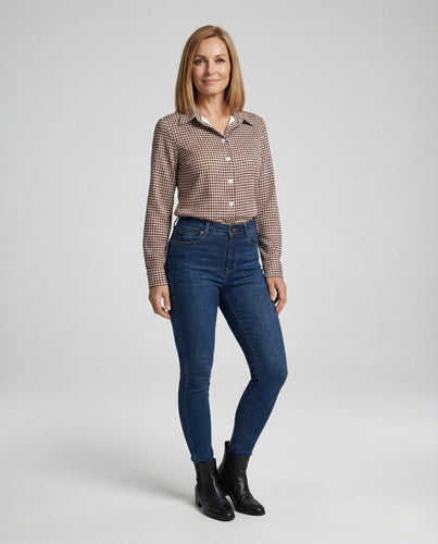 Damen Bluse mit Knotenfront