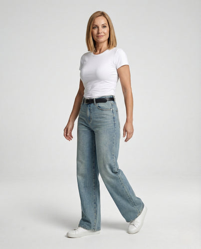 Damen Jeans High Waist weit