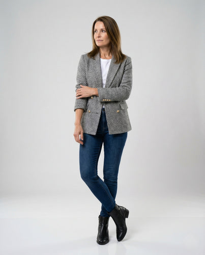 Damen Blazer Bouclé strukturiert