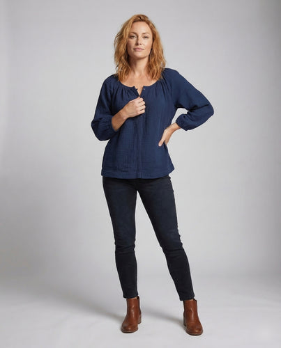 Damen Tunika Bluse Baumwolle Freizeit
