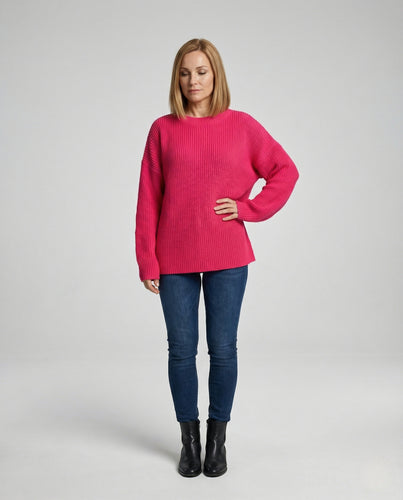 Damen Oversized Strickpullover Grobstrick