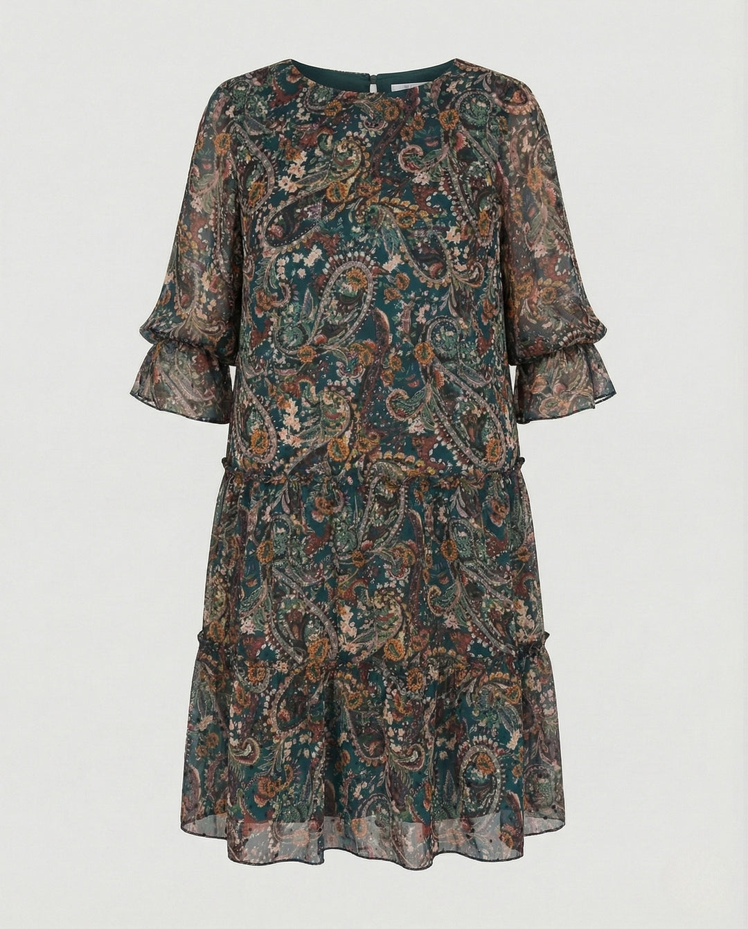 Blumenkleid Damen Midikleid Chiffon Paisley