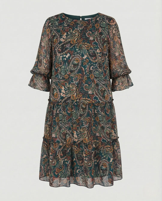 Blumenkleid Damen Midikleid Chiffon Paisley