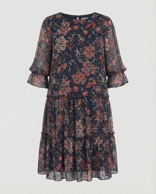 Blumenkleid Damen Midikleid Chiffon Paisley