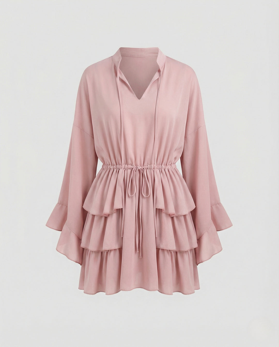 Freizeitkleid Damen Stufenkleid Kurz