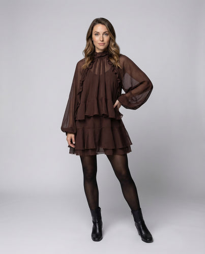 Freizeitkleid Damen Chiffon Tunika