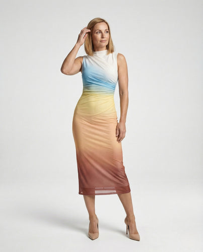 Freizeitkleid Damen Midikleid Figurbetont