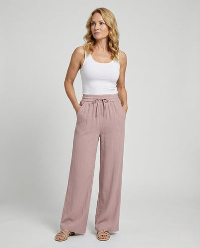 Freizeitkleidung Damen Leinenhose Weit