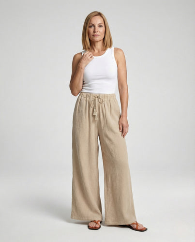Freizeitkleidung Damen Musselin Hose