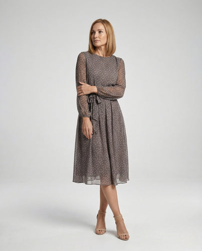 Freizeitkleid Damen Midikleid Chiffon