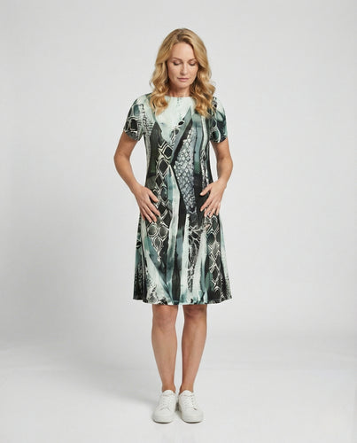 Knielanges A-Linienkleid Viskosejersey Damen