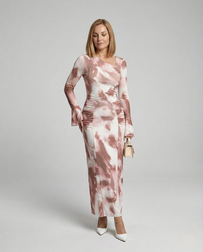 Figurbetontes Maxikleid Asymmetrisch Damen