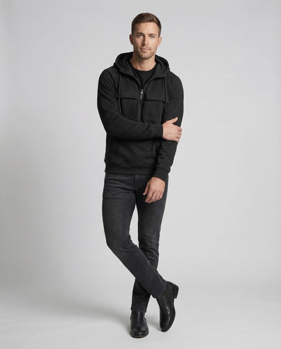 Kapuzenpullover Halbzip Utility Herren