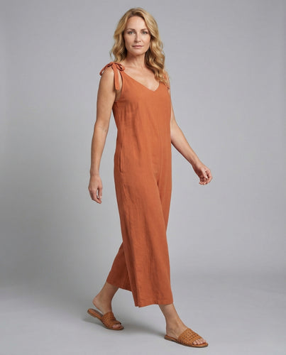 Damen Culotte-Overall mit Schleifenträgern