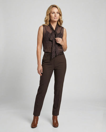 Damen Ärmellose Chiffonbluse mit Blumenmuster