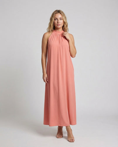 Damen Halter Maxikleid in A-Linie