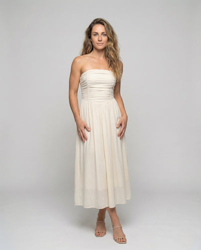 Damen Bandeau Maxikleid mit A-Linie