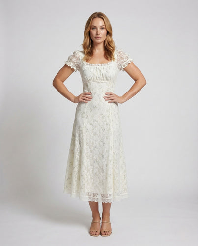 Damen Spitzen Korsettkleid A-Linie