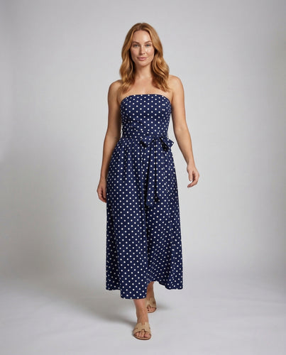 Damen Trägerloses Maxikleid mit Korsage