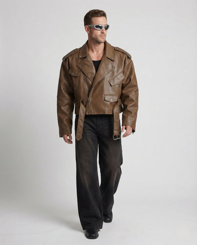 Herren Statement Bikerjacke