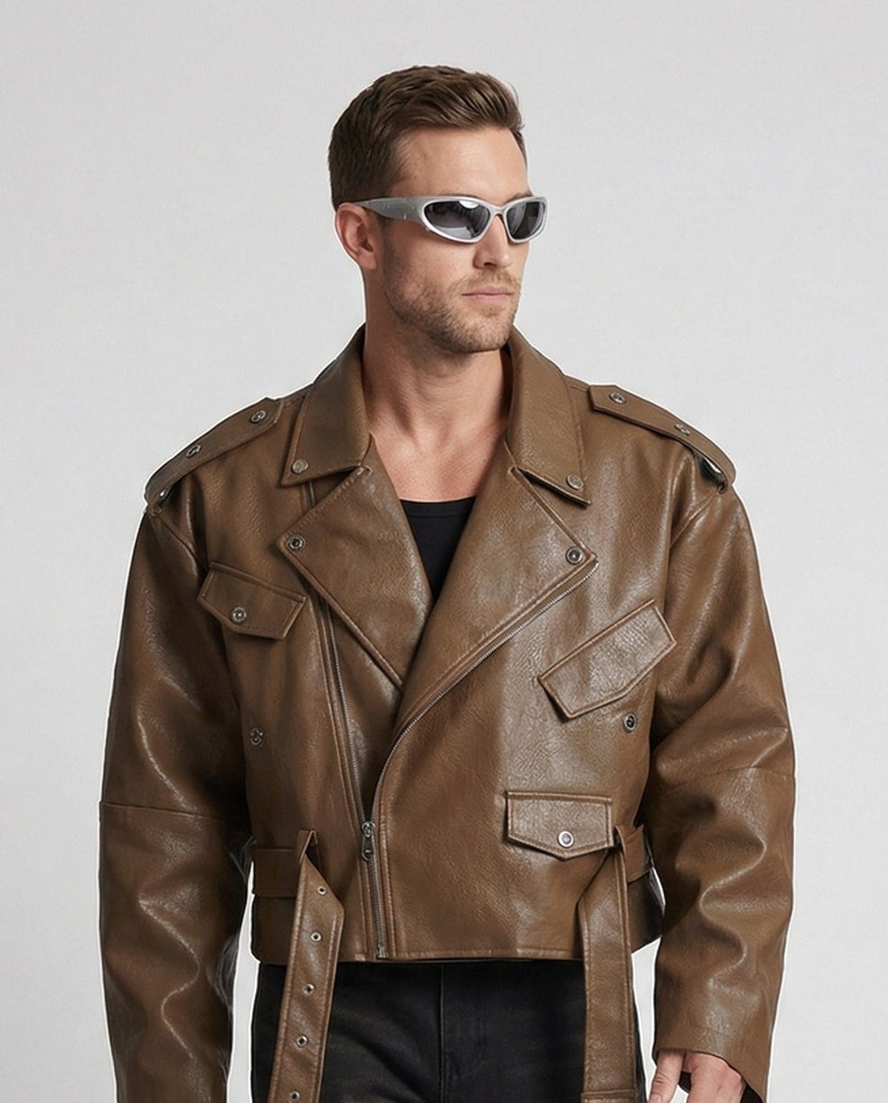 Herren Statement Bikerjacke
