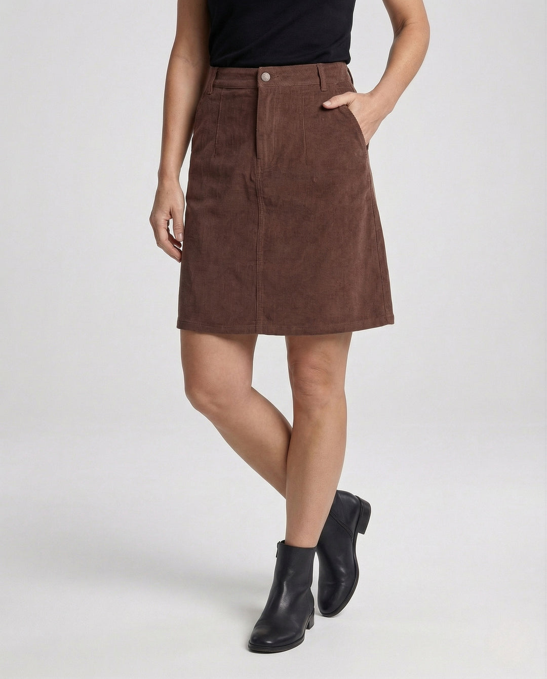 Damen Cord A-Linien Rock