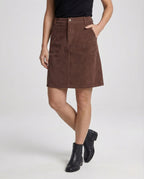 Damen Cord A-Linien Rock