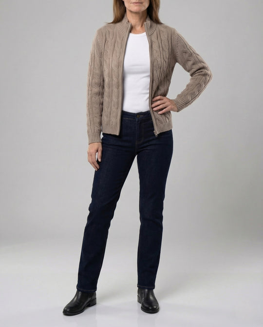 Damen Weite High Waist Jeans