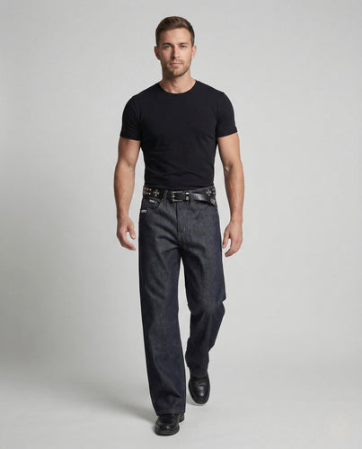 Herren Arbeitsjeans aus Raw Denim mit geradem Bein
