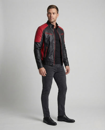 Herren Neo Moto Blouson mit Stehkragen & Zipper