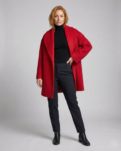 Damen Übergangsjacke mit Rundhalsausschnitt & Ein-Knopf-Verschluss | R&B