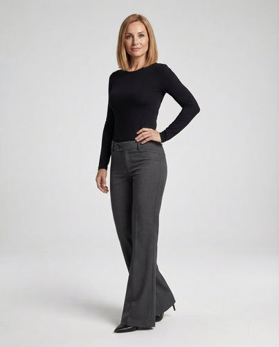 Damen Marlene Schlaghose High Waist Wide Leg Hose